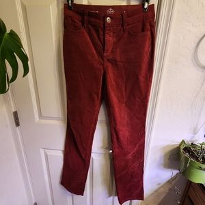 Women's red corduroy pants size 4